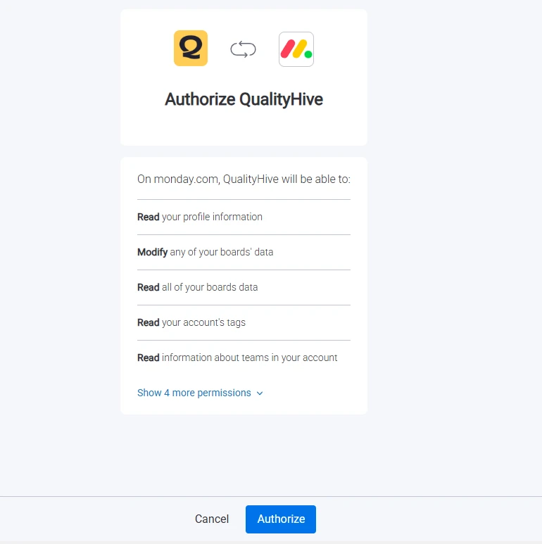 Authorize with Monday.com