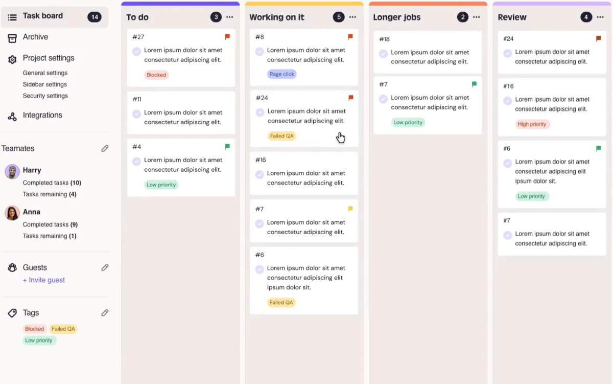 Task Tracking For Websites